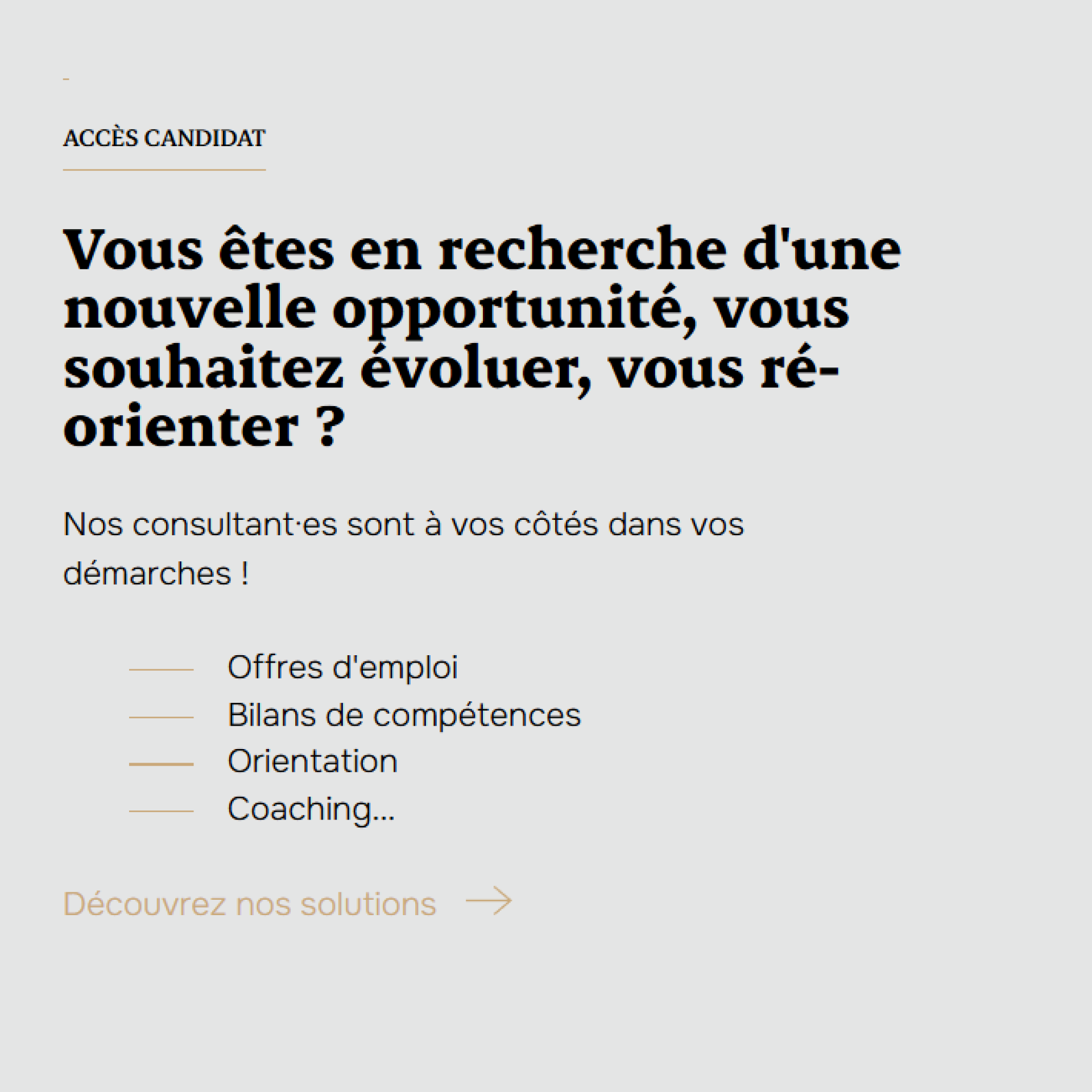 Accès candidat