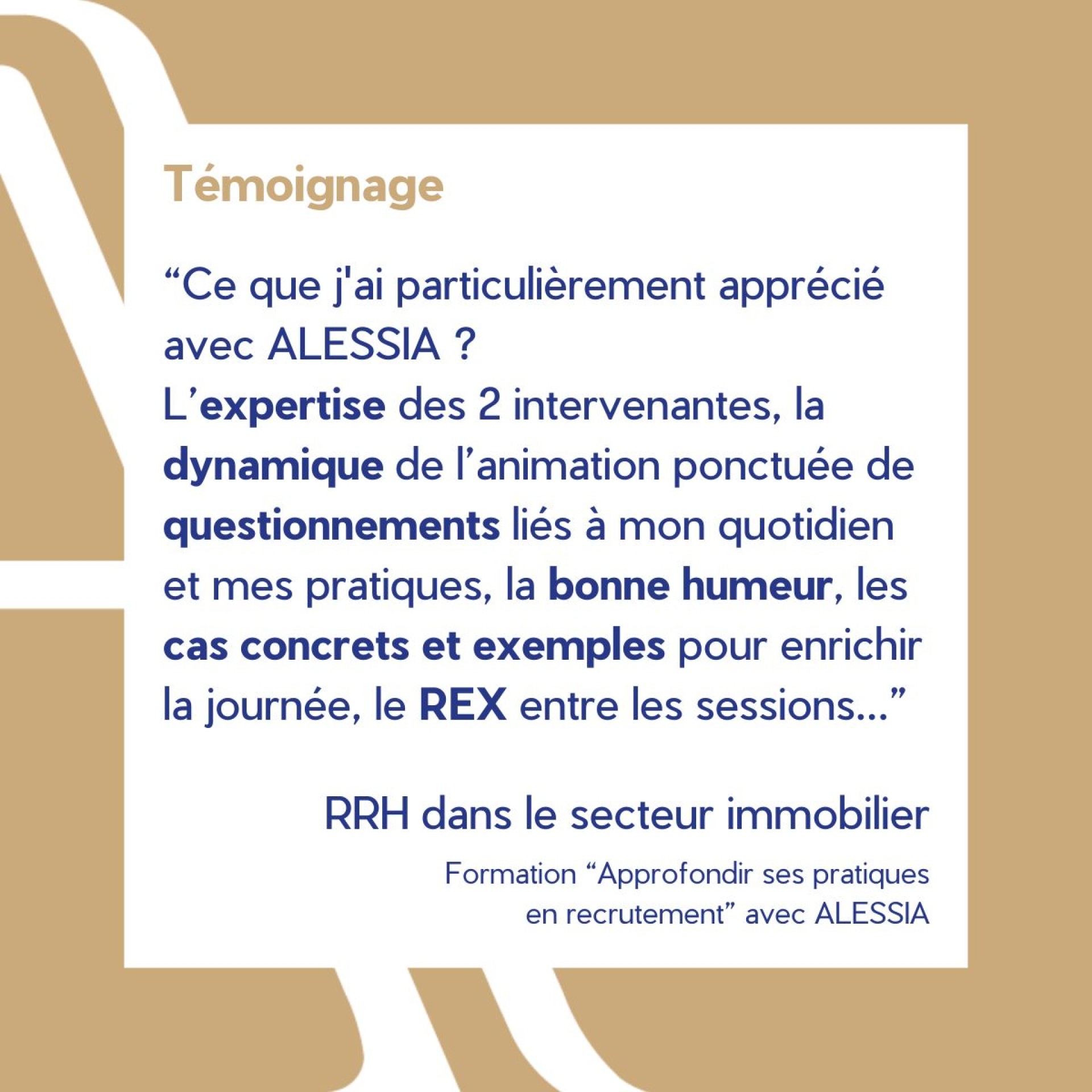 Témoignage Formation Recrutement