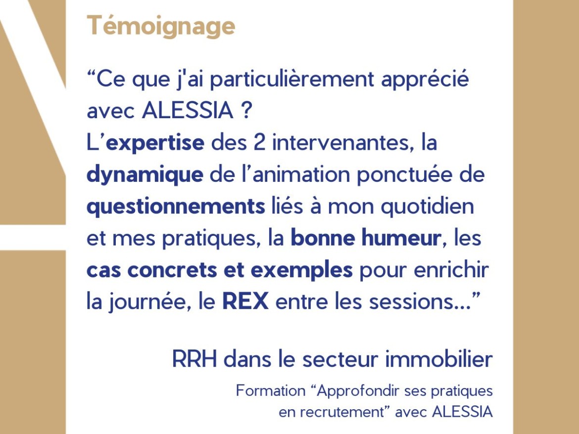 Témoignage Formation Recrutement