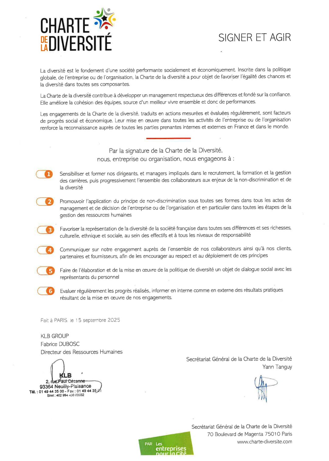 Charte de la diversité
